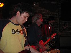 Photo of the russian rock band Romislokus. Concert in the Art-Garbage club on 13th of May 2004. Photo by Andrey Gurianov.